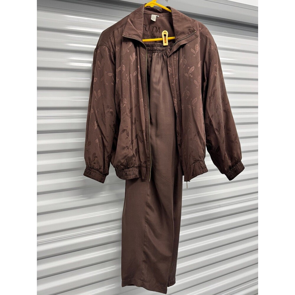 Fu Da Vintage Brown Silk Windsuit